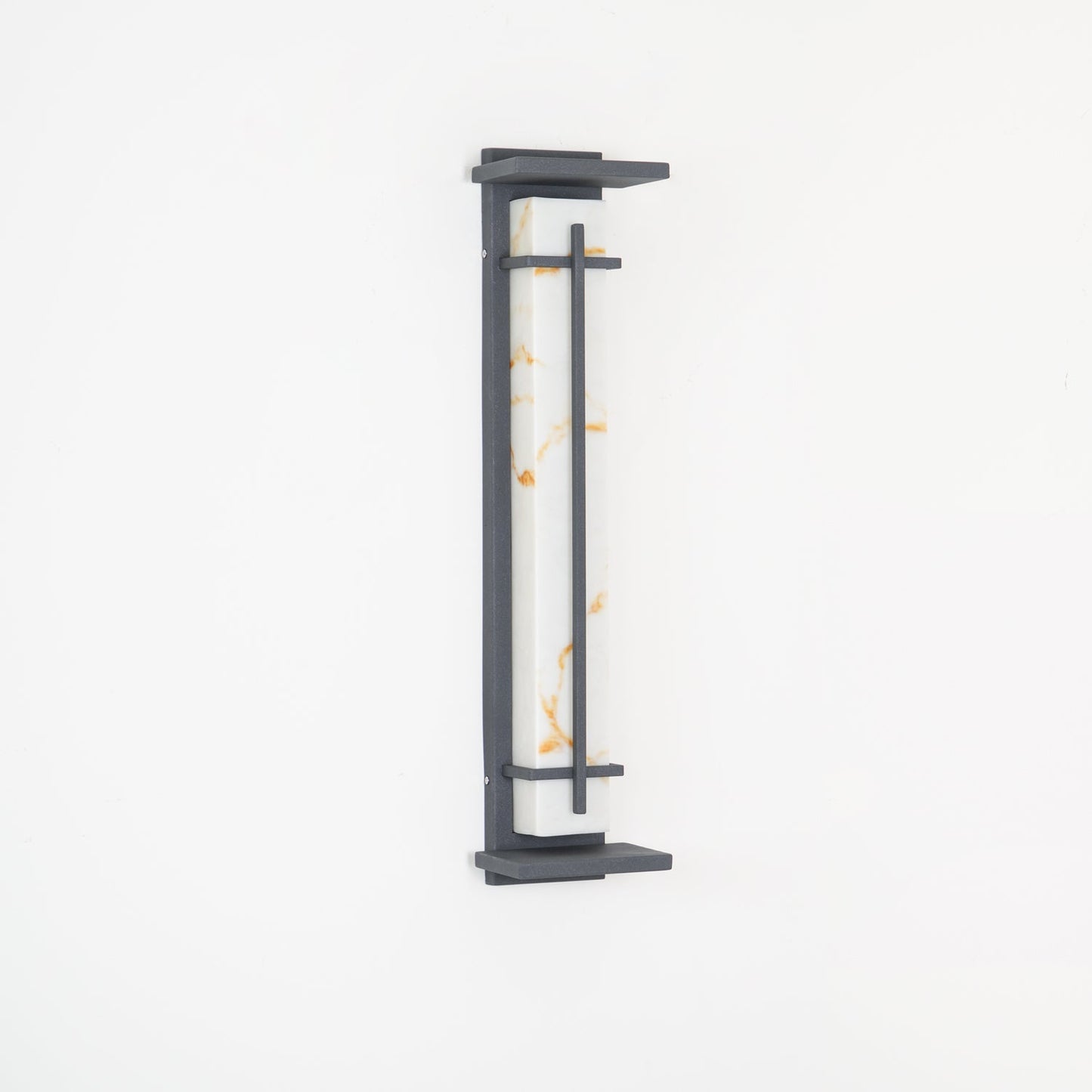 Square Outdoor Alabaster Wall Light - Weather-Resistant, Energy-Effici