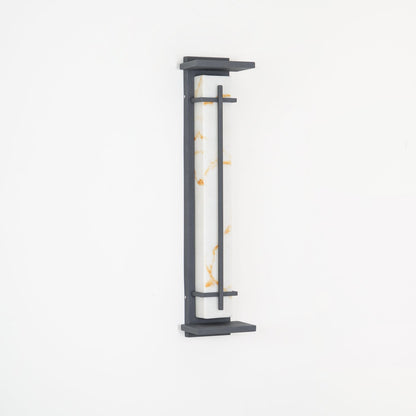 Square Outdoor Alabaster Wall Light - Weather-Resistant, Energy-Effici
