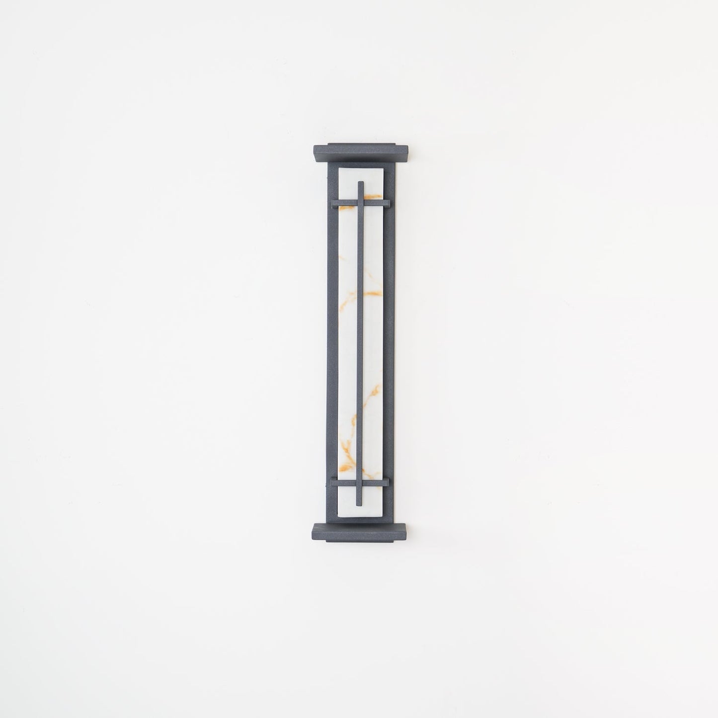 Square Outdoor Alabaster Wall Light - Weather-Resistant, Energy-Effici