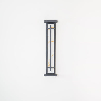 Square Outdoor Alabaster Wall Light - Weather-Resistant, Energy-Effici