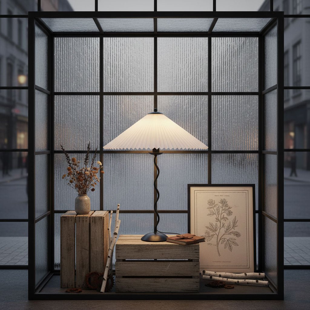 Modern Squiggle Table Lamp with Adjustable Brightness and USB Charging