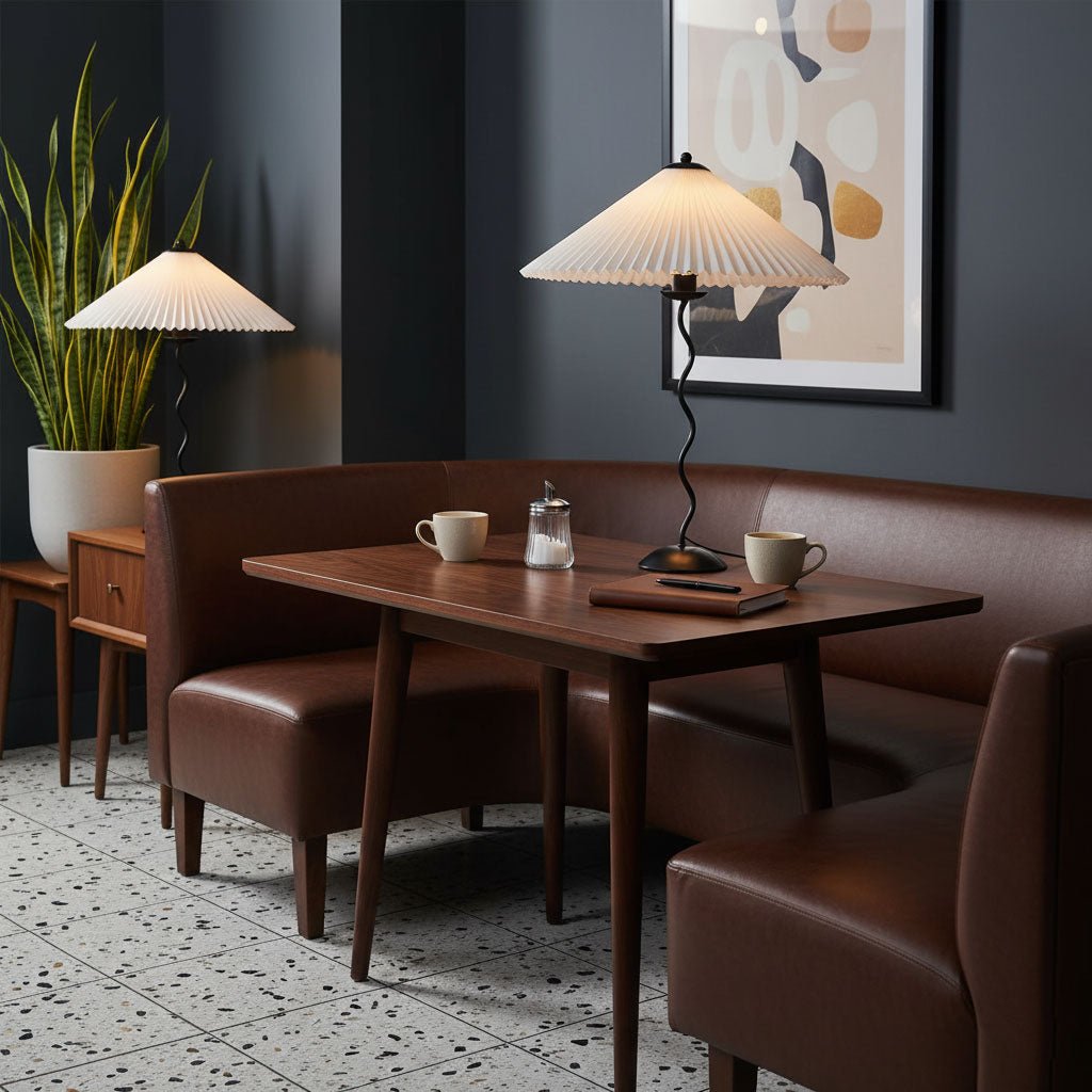 Modern Squiggle Table Lamp with Adjustable Brightness and USB Charging