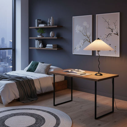Modern Squiggle Table Lamp with Adjustable Brightness and USB Charging
