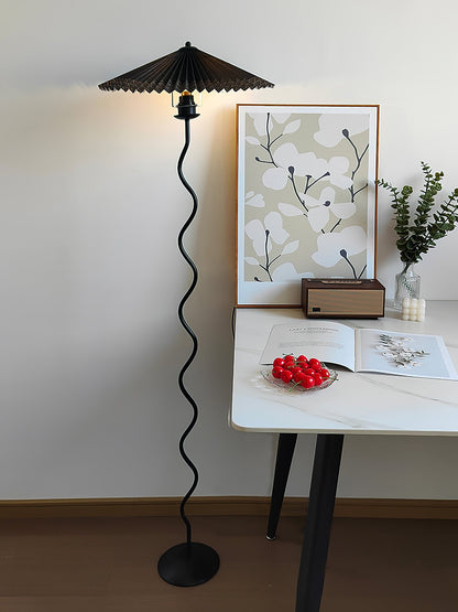 Modern Squiggle Floor Lamp with Adjustable Brightness and Energy-Effic