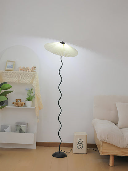 Modern Squiggle Floor Lamp with Adjustable Brightness and Energy-Effic