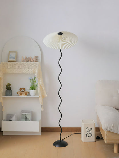 Modern Squiggle Floor Lamp with Adjustable Brightness and Energy-Effic
