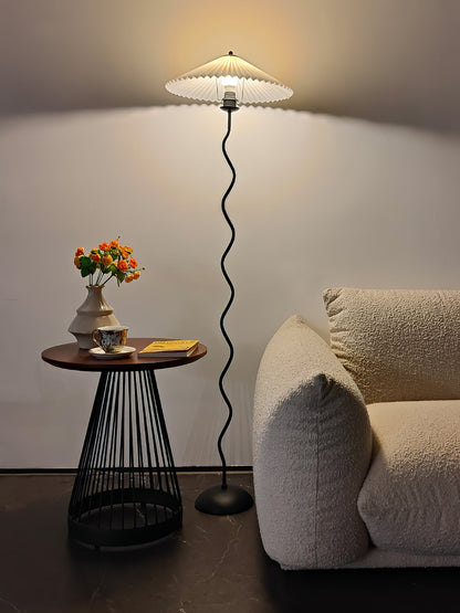 Modern Squiggle Floor Lamp with Adjustable Brightness and Energy-Effic