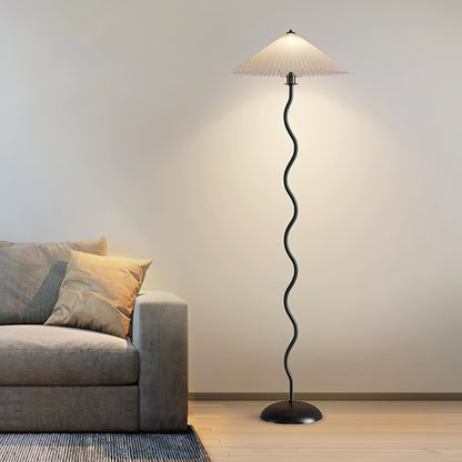 Modern Squiggle Floor Lamp with Adjustable Brightness and Energy-Effic