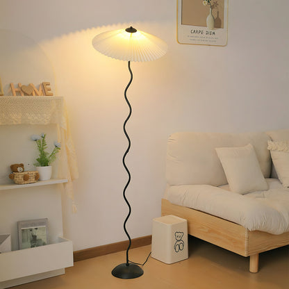 Modern Squiggle Floor Lamp with Adjustable Brightness and Energy-Effic