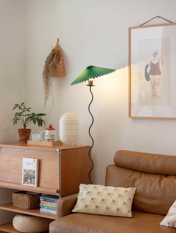 Modern Squiggle Floor Lamp with Adjustable Brightness and Energy-Effic