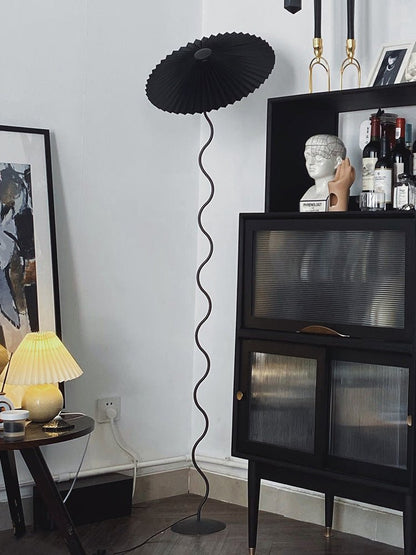 Modern Squiggle Floor Lamp with Adjustable Brightness and Energy-Effic