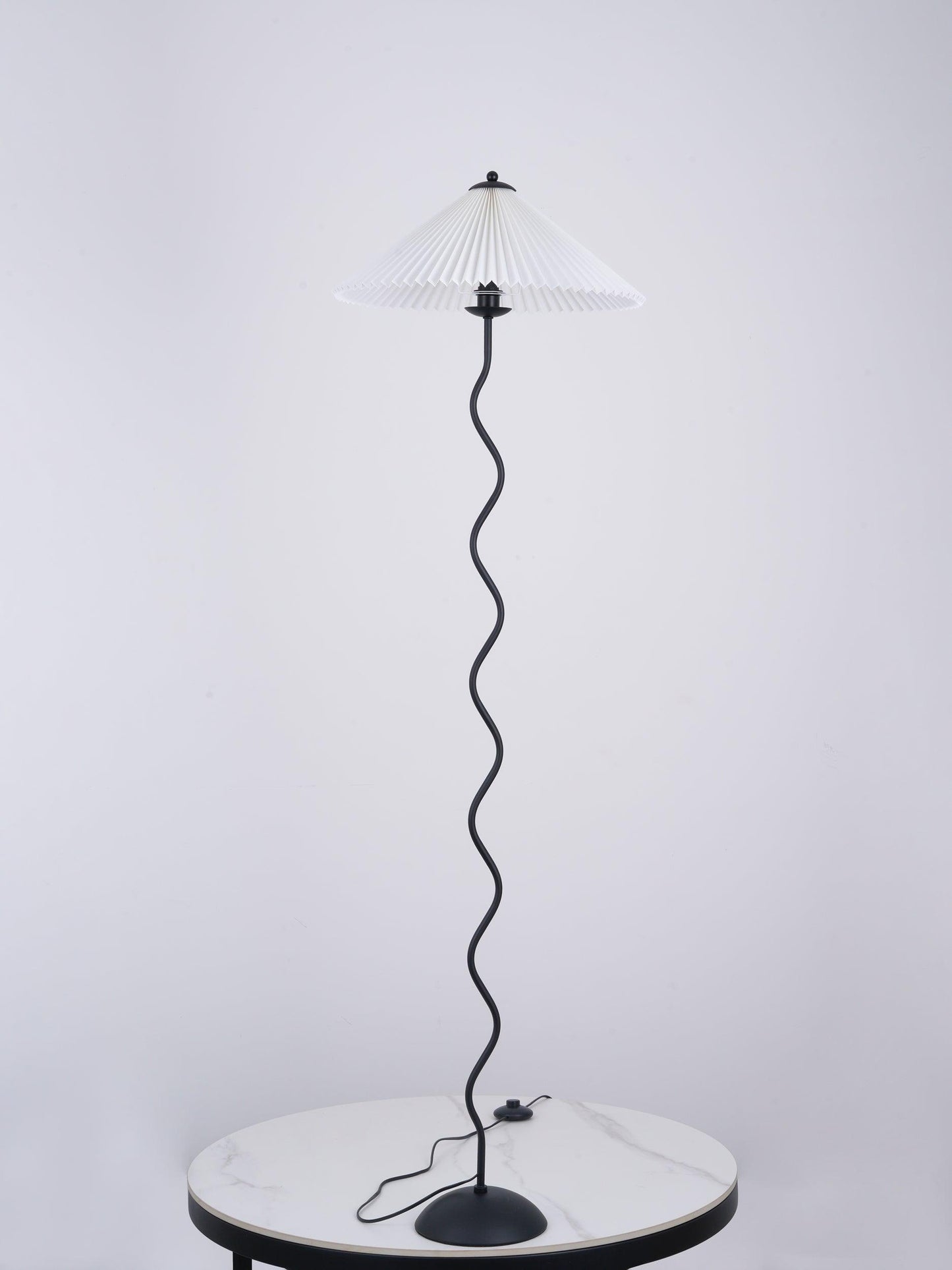 Modern Squiggle Floor Lamp with Adjustable Brightness and Energy-Effic