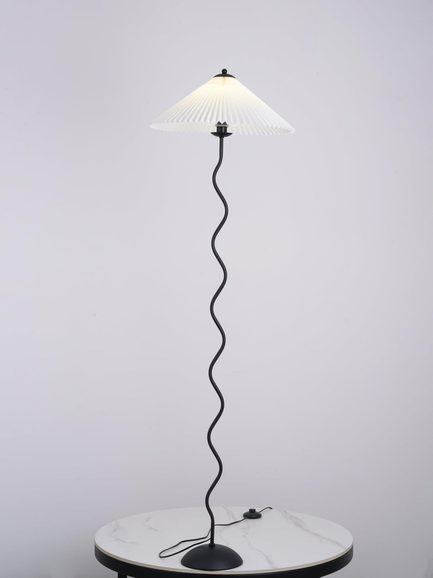 Modern Squiggle Floor Lamp with Adjustable Brightness and Energy-Effic