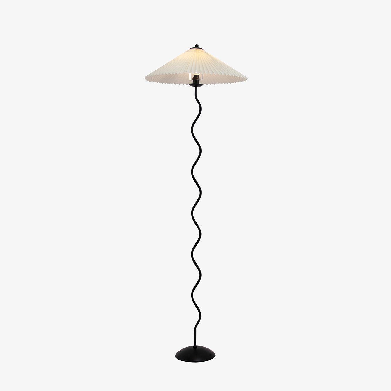 Modern Squiggle Floor Lamp with Adjustable Brightness and Energy-Effic