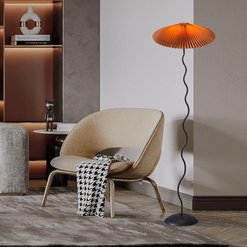Modern Squiggle Floor Lamp with Adjustable Brightness and Energy-Effic