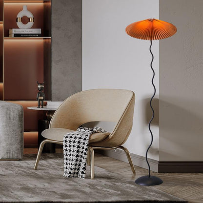 Modern Squiggle Floor Lamp with Adjustable Brightness and Energy-Effic