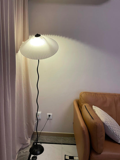 Modern Squiggle Floor Lamp with Adjustable Brightness and Energy-Effic