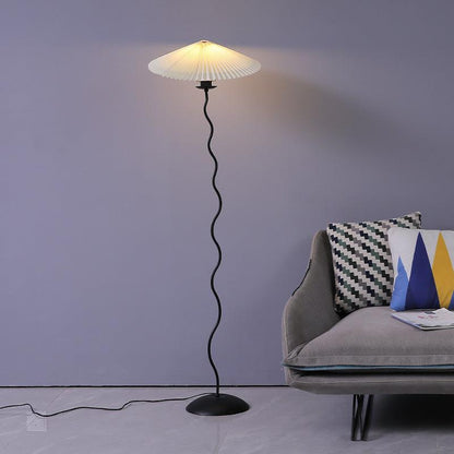 Modern Squiggle Floor Lamp with Adjustable Brightness and Energy-Effic