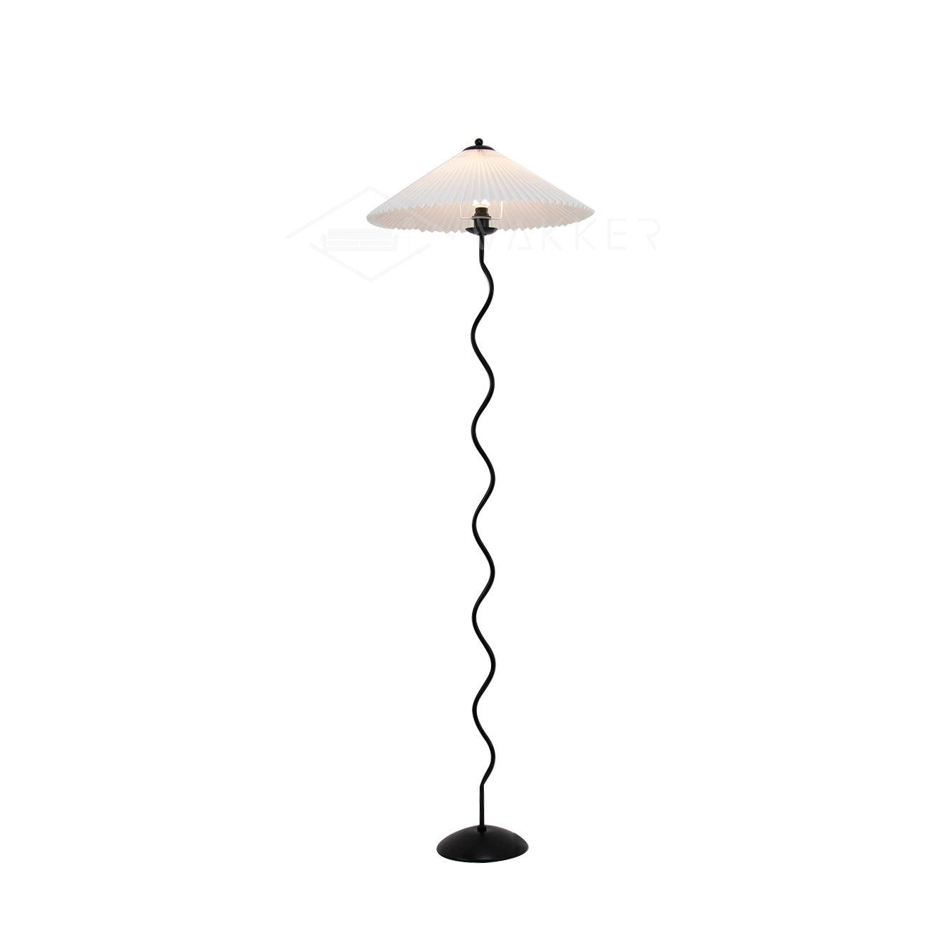Modern Squiggle Floor Lamp with Adjustable Brightness and Energy-Effic