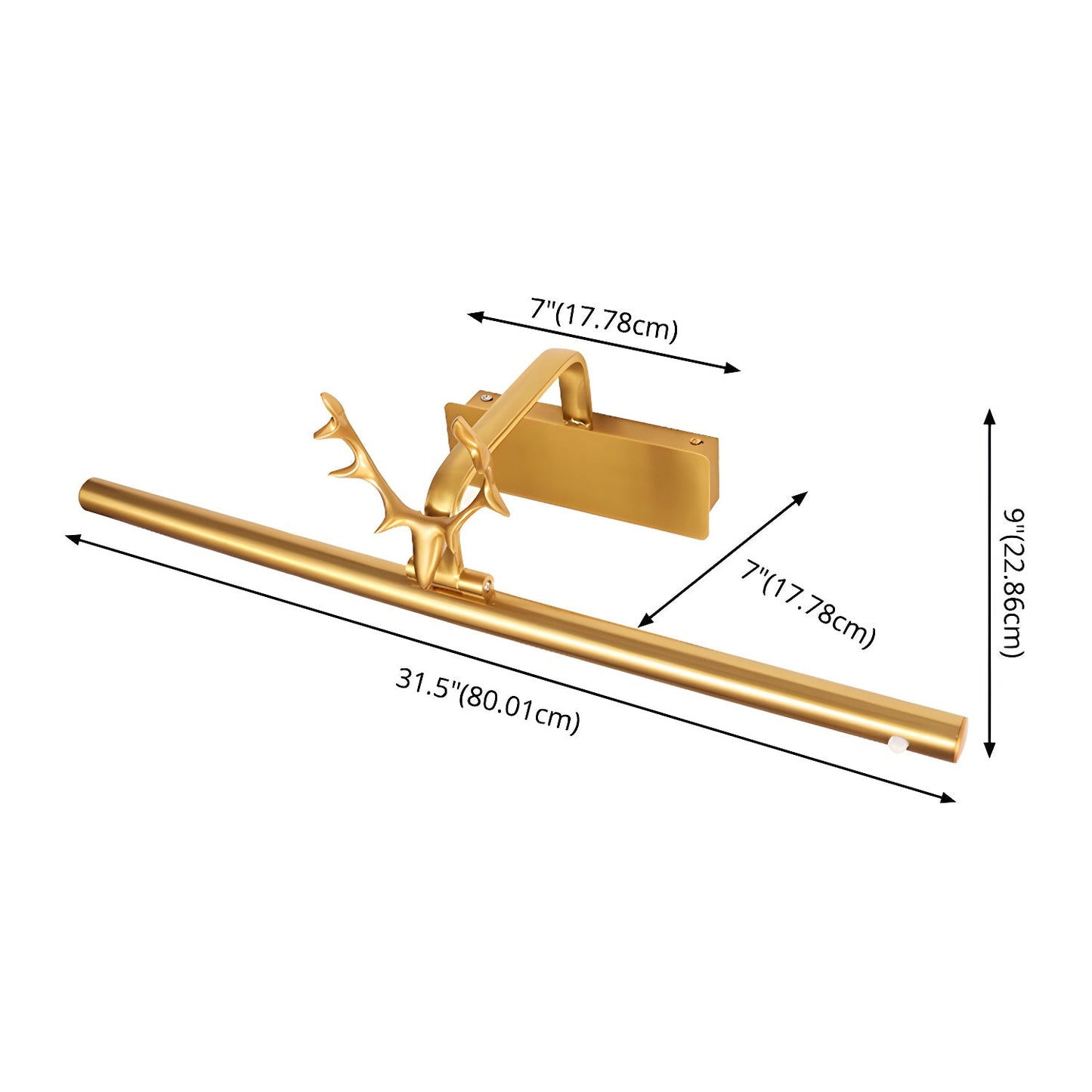 Stag Horn Wall Light - Elegant Design, Adjustable Brightness, Energy E