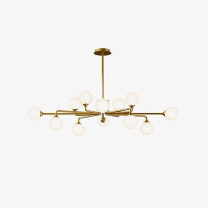 Staggered Glass Globes Chandelier - Modern Design, Adjustable Height