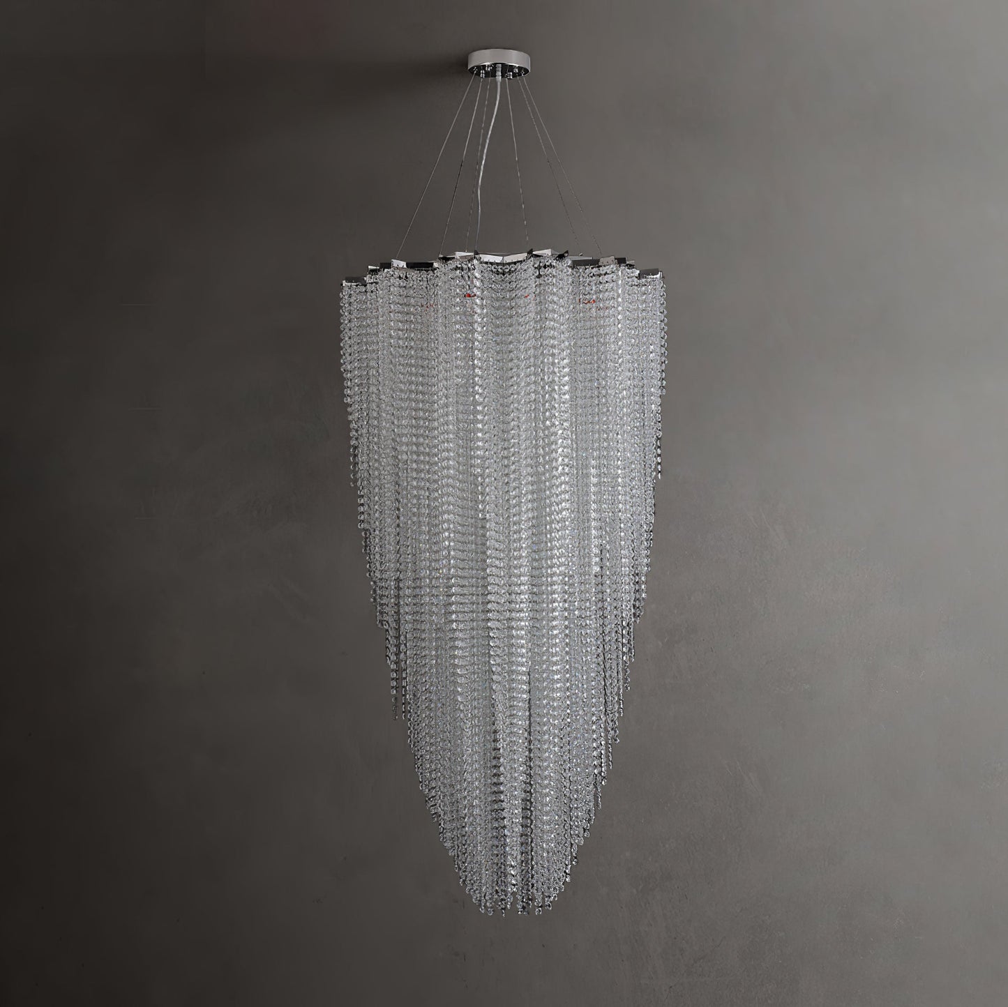 Elegant Crystal Chandelier - Dazzling Light Fixture with Adjustable He