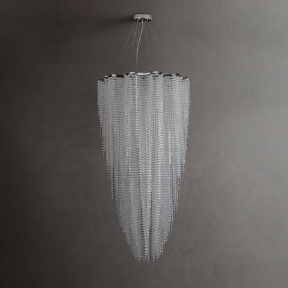 Elegant Crystal Chandelier - Dazzling Light Fixture with Adjustable He