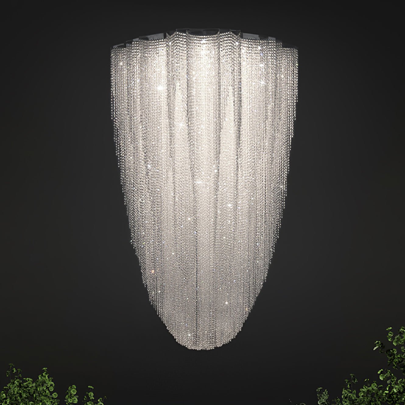 Elegant Crystal Chandelier - Dazzling Light Fixture with Adjustable He