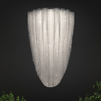 Elegant Crystal Chandelier - Dazzling Light Fixture with Adjustable He