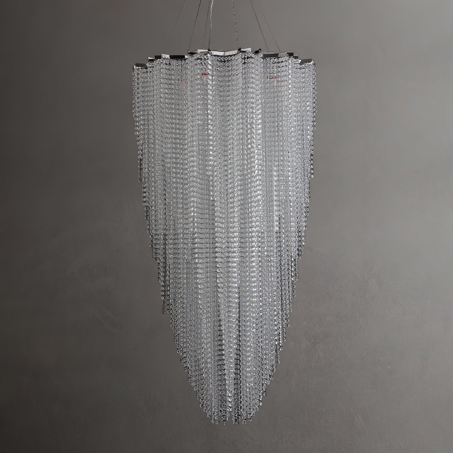 Elegant Crystal Chandelier - Dazzling Light Fixture with Adjustable He