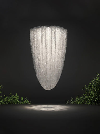 Elegant Crystal Chandelier - Dazzling Light Fixture with Adjustable He