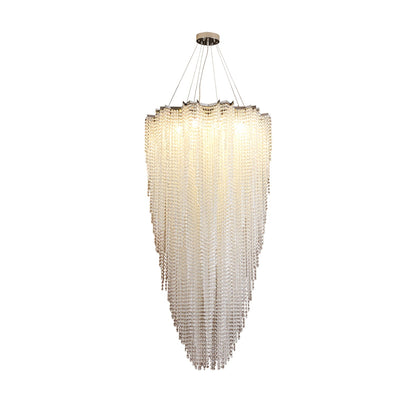 Elegant Crystal Chandelier - Dazzling Light Fixture with Adjustable He