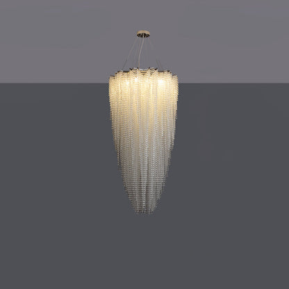 Elegant Crystal Chandelier - Dazzling Light Fixture with Adjustable He