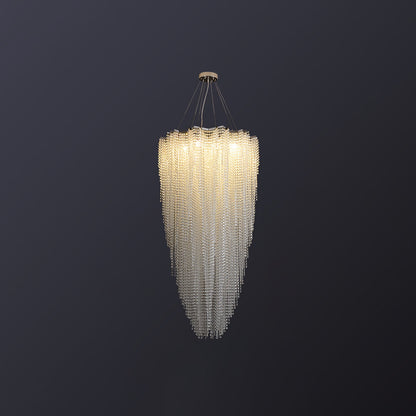 Elegant Crystal Chandelier - Dazzling Light Fixture with Adjustable He