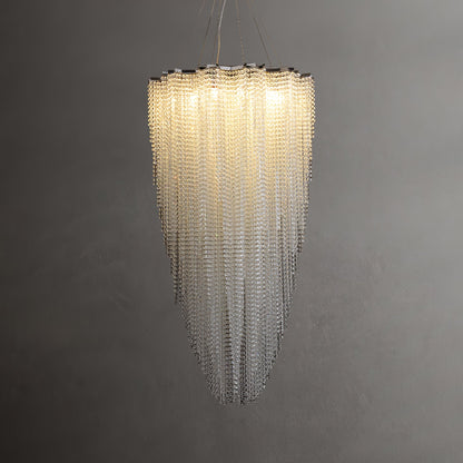 Elegant Crystal Chandelier - Dazzling Light Fixture with Adjustable He