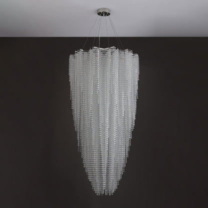 Elegant Crystal Chandelier - Dazzling Light Fixture with Adjustable He