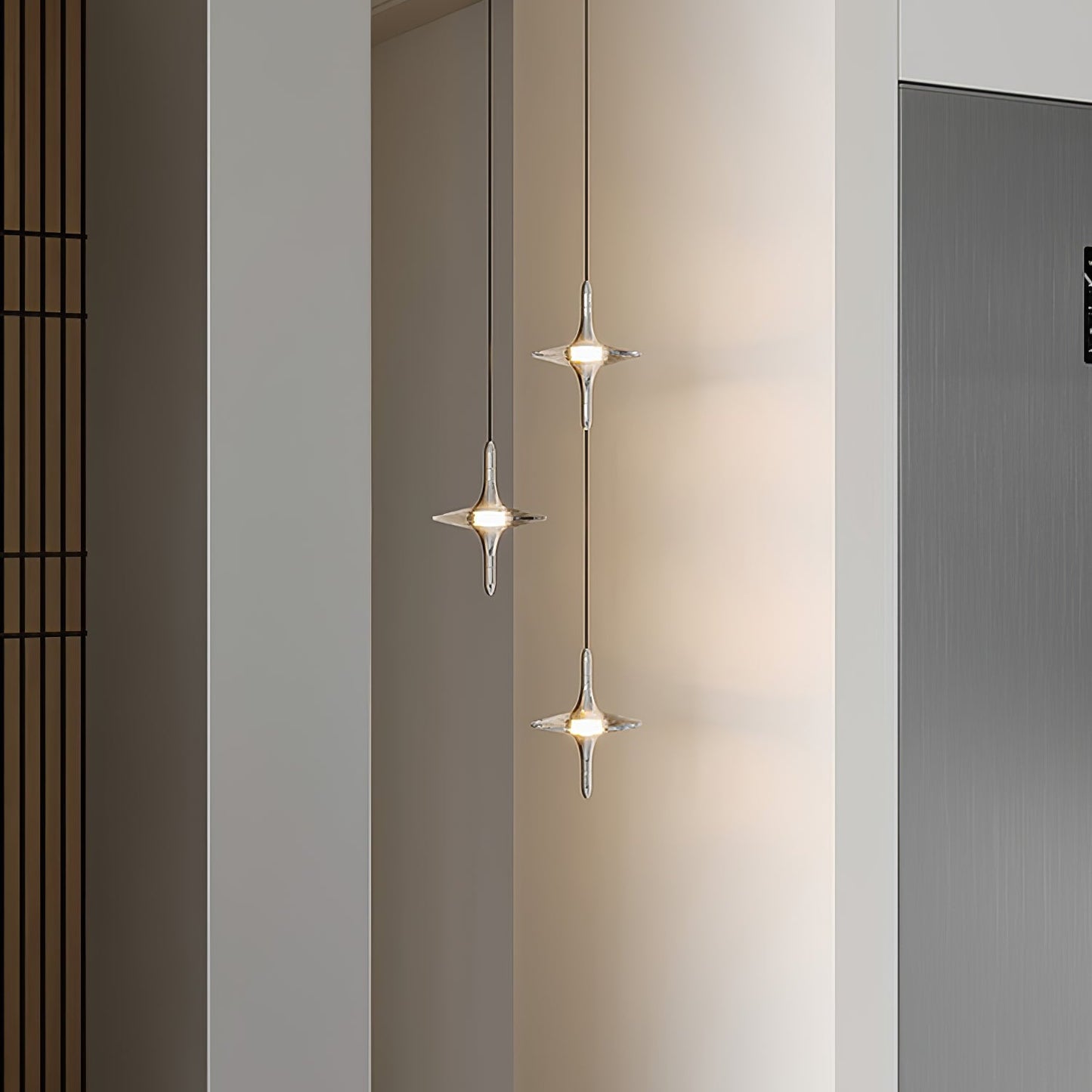 Starfall Staircase Chandelier - Elegant Design with Adjustable Height