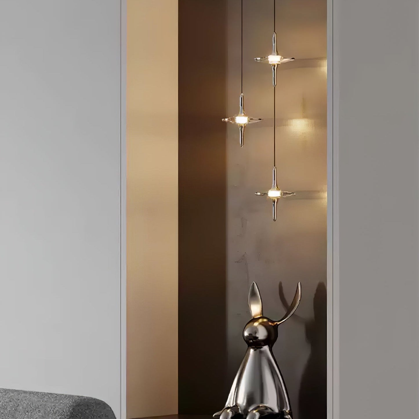 Starfall Staircase Chandelier - Elegant Design with Adjustable Height