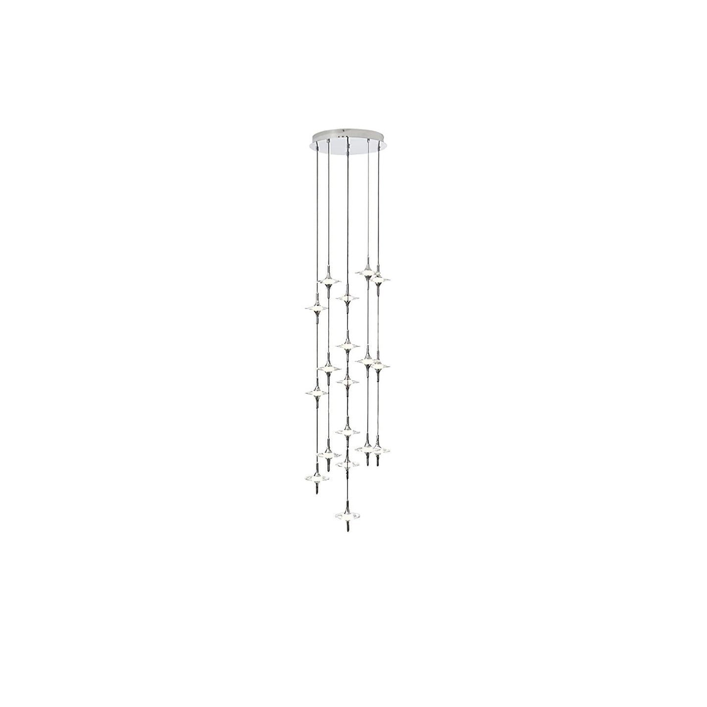 Starfall Staircase Chandelier - Elegant Design with Adjustable Height