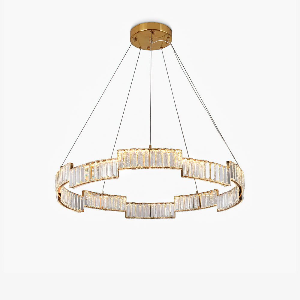 Stella Crystal Chandelier - Elegant Lighting with Adjustable Height &