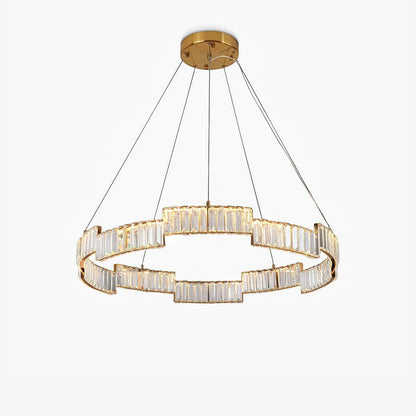 Stella Crystal Chandelier - Elegant Lighting with Adjustable Height &