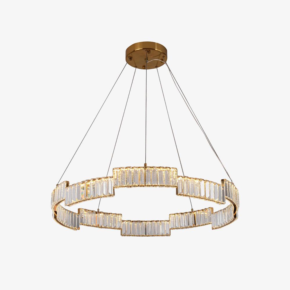 Stella Crystal Chandelier - Elegant Lighting with Adjustable Height &