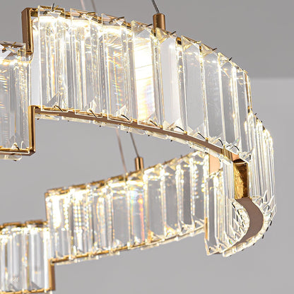 Stella Crystal Chandelier - Elegant Lighting with Adjustable Height &