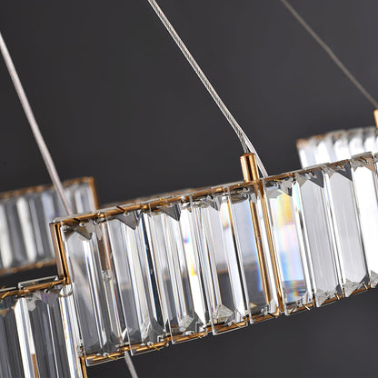 Stella Crystal Chandelier - Elegant Lighting with Adjustable Height &