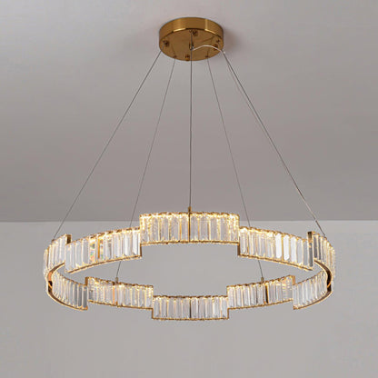 Stella Crystal Chandelier - Elegant Lighting with Adjustable Height &