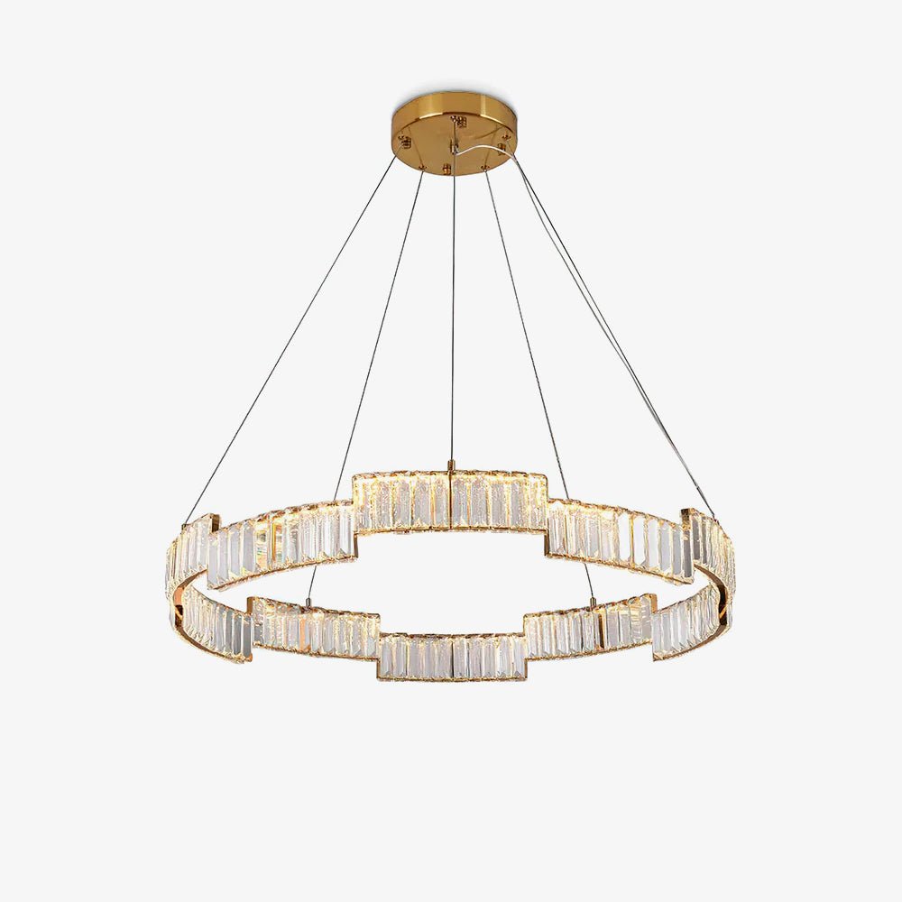 Stella Crystal Chandelier - Elegant Lighting with Adjustable Height &