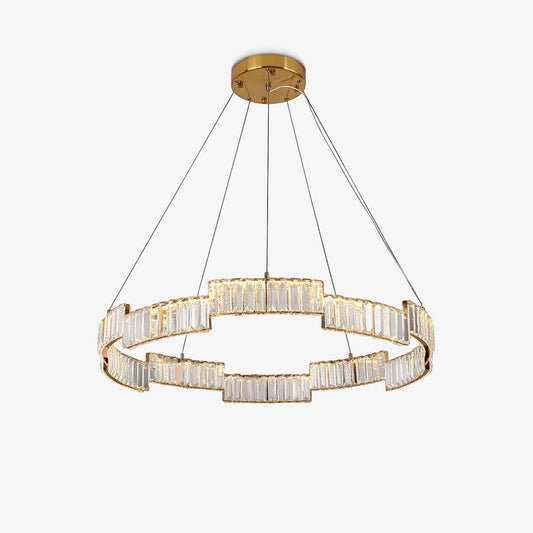 Stella Crystal Chandelier - Elegant Lighting with Adjustable Height &