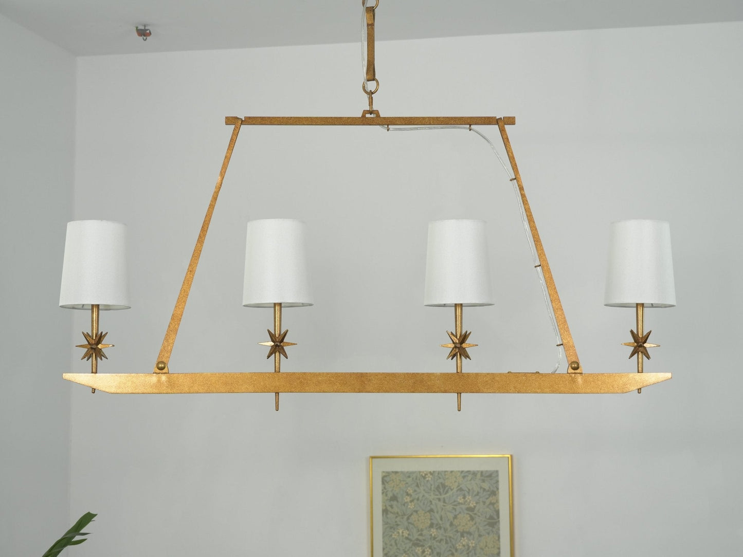 Stellar Frame Linear Chandelier - Adjustable Height, Modern Design
