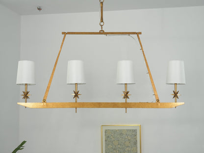Stellar Frame Linear Chandelier - Adjustable Height, Modern Design