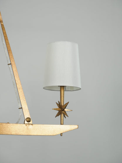 Stellar Frame Linear Chandelier - Adjustable Height, Modern Design